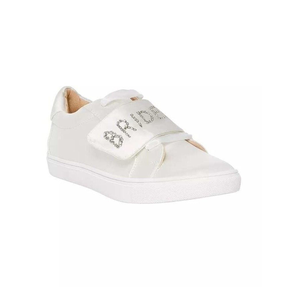 Women's Betsey Johnson Liana Bride Sneakers Ivory Satin Size 6M New in Box